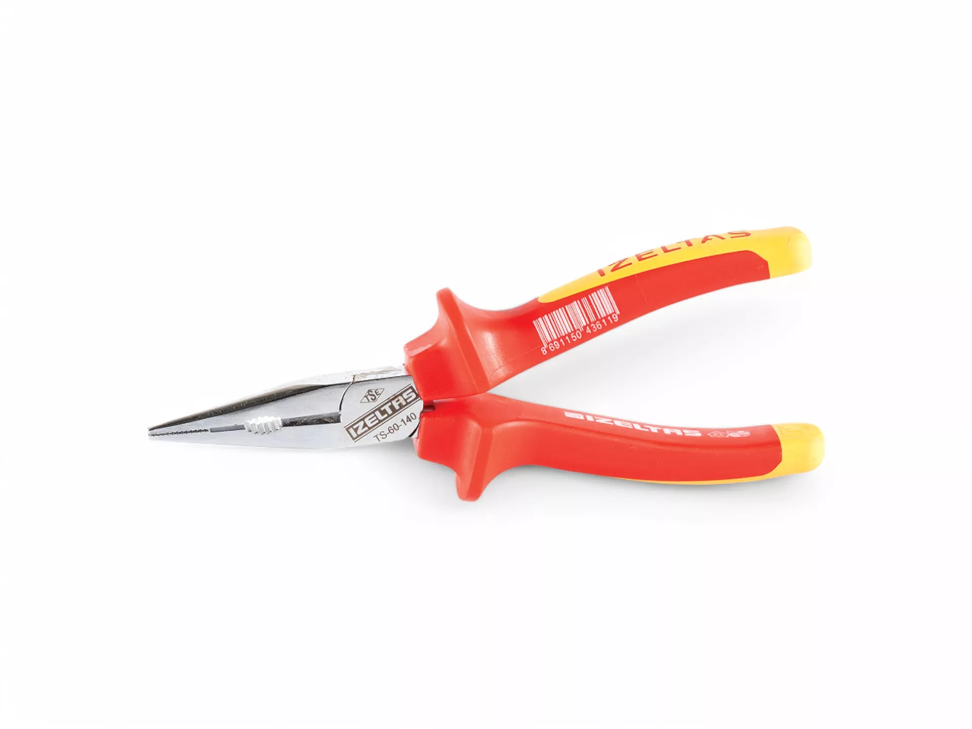3220 1000V Insulated Electrician Needle Nose Pliers, Flat Tip