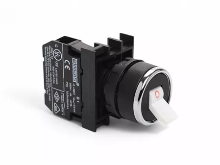 B Serisi Plastik 1NO Mandallı Kalıcı Beyaz (0-I) Baskılı 22 mm Buton